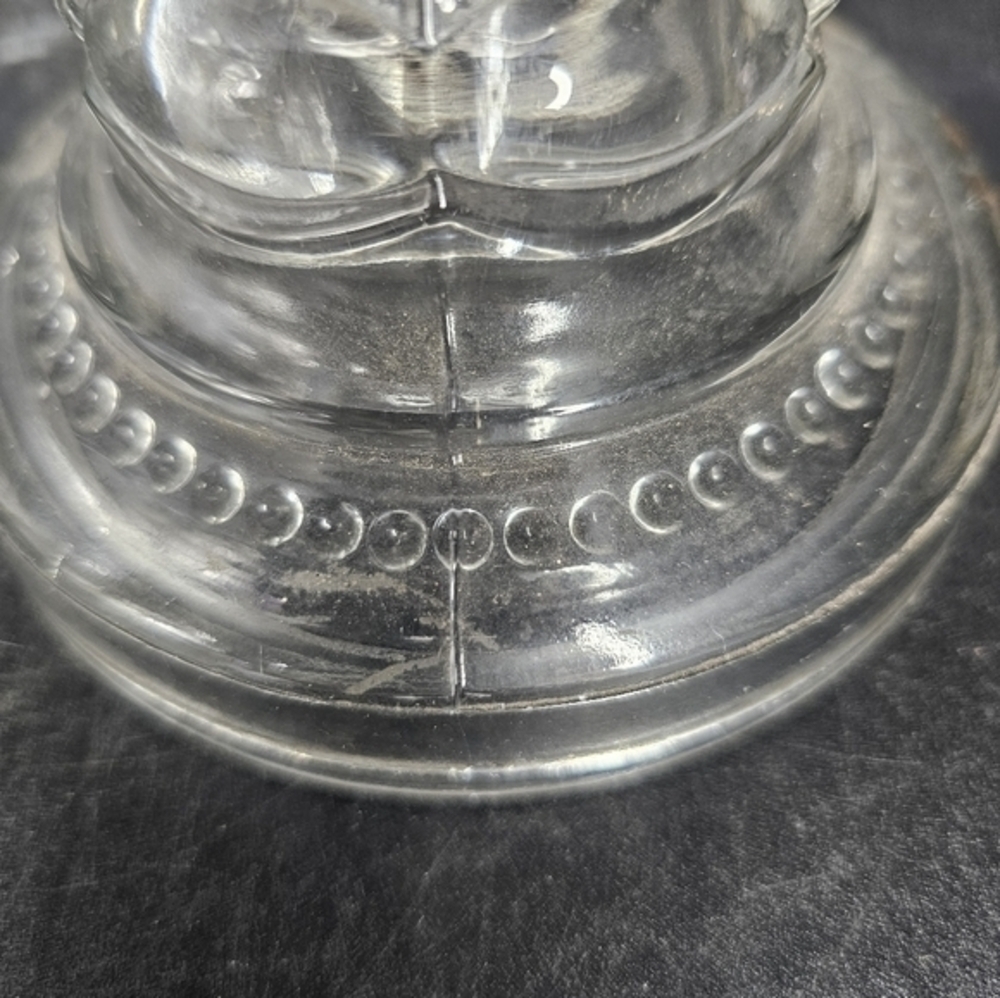Vintage/antique clear glass finger loop oil lamp - Picture 5 of 9
